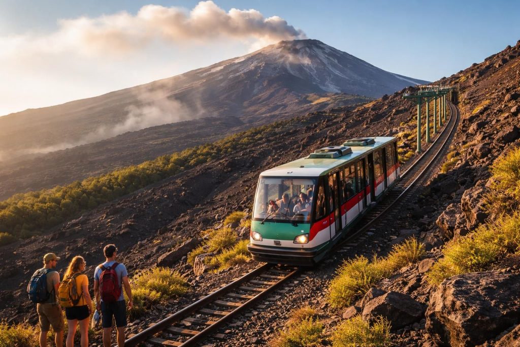 découvrez tout ce qu'il faut savoir sur le funiculaire de l'etna : horaires, tarifs et conseils pratiques pour vivre une aventure inoubliable au sommet du célèbre volcan sicilien.