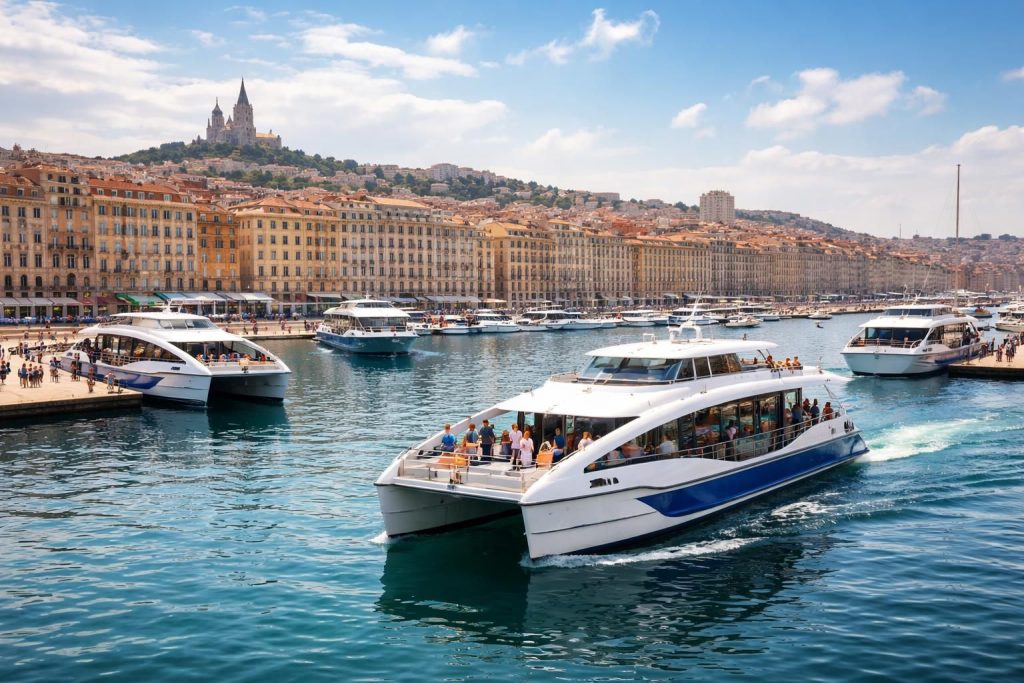 découvrez les services de navettes maritimes à marseille pour des trajets rapides et confortables entre le vieux-port et les îles environnantes. réservez votre billet bateau facilement.