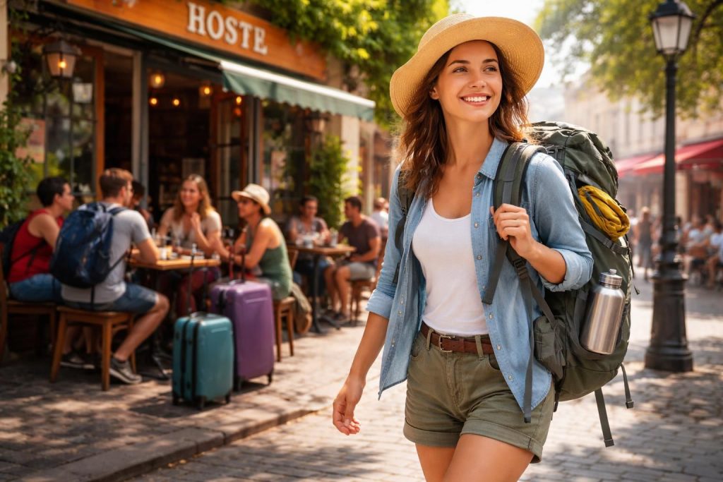 voyageuse seule : partez à l'aventure, trouvez un hébergement accueillant et partagez des expériences uniques en toute sécurité et convivialité.