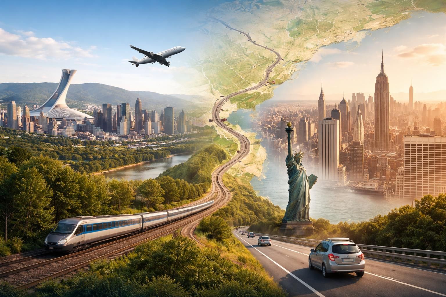 Montreal new york : Distance Montréal trajets, conseils