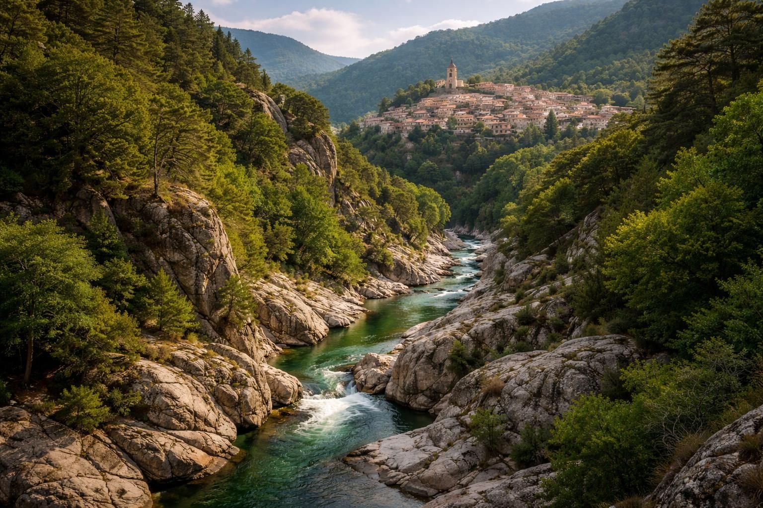La boucle des gorges du Prunelli et le village de Bastelica